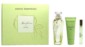 Adolfo Dominguez Agua Fresca Azahar Set contains Eau De Cologne Spray/Body Lotion and Eau De Cologne Mini, 205 ml