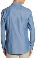 Thumbnail for your product : Luciano Barbera Textured Dyed Cotton Casual Button-Down Shirt