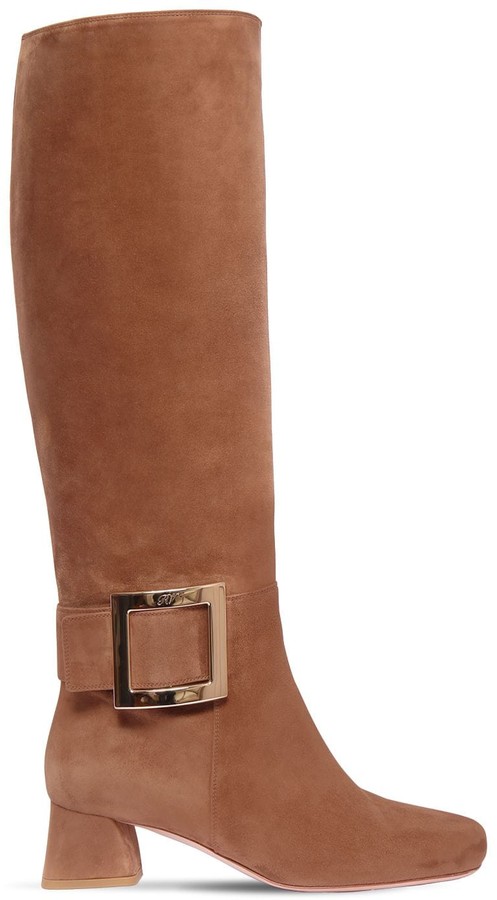 long tan suede boots