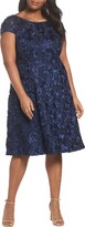 Thumbnail for your product : Alex Evenings Women's Plus Size Tea Length Dress with Rosette Detail
