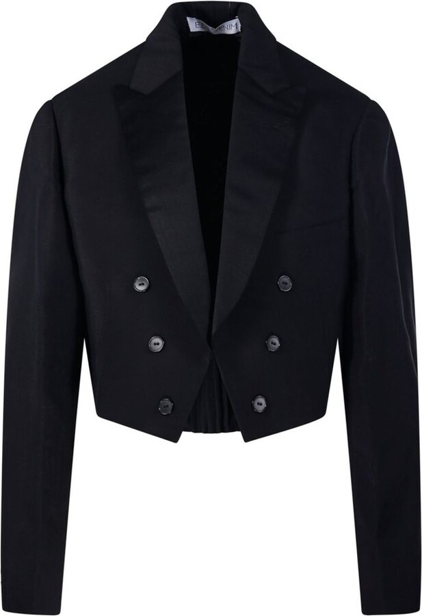 E.L.V. Denim Pleated Tux Jacket