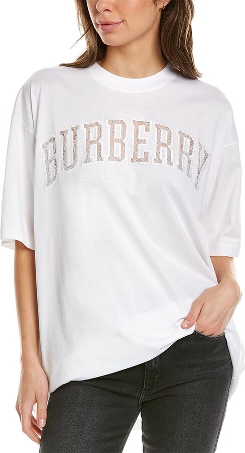 Burberry Lace Logo Oversized T-Shirt