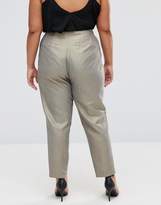 Thumbnail for your product : ASOS Curve CURVE Metallic Slim Leg High Waist Pant