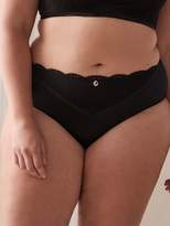 Thumbnail for your product : Ashley Graham - High Cut Brief Panty with Scalloped Lace
