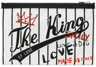 Dolce & Gabbana The King of Love printed clutch