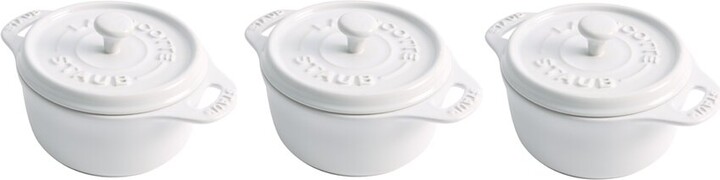 Staub Set Of Three 4In Mini Cocottes