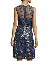 Thumbnail for your product : Elie Tahari Olive Sleeveless 3D Floral Applique Dress