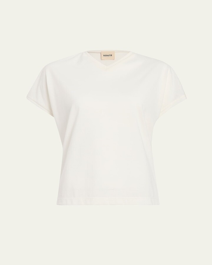 KHAITE Devra V-Neck Top
