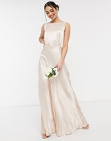 Thumbnail for your product : Ghost London bridesmaid satin maxi dress in oyster