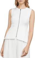 Thumbnail for your product : BCBGMAXAZRIA Abrielle Zip-Front Peplum Top