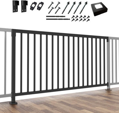 CR Home 2 Packs Vertical Guard Rail Kit Baluster Fence Kit 6'w