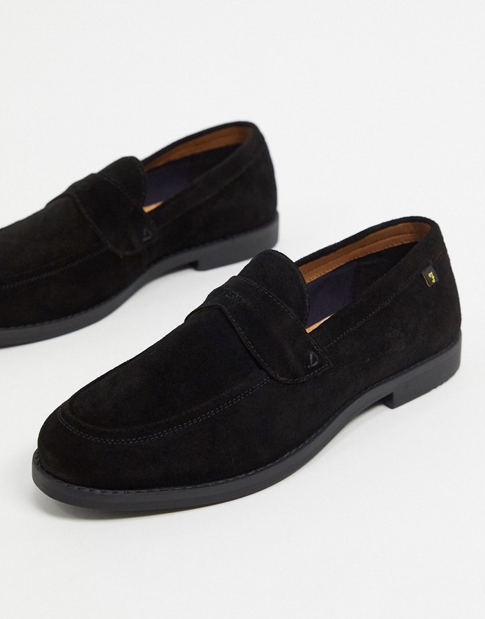 Farah suede loafers in black - ShopStyle