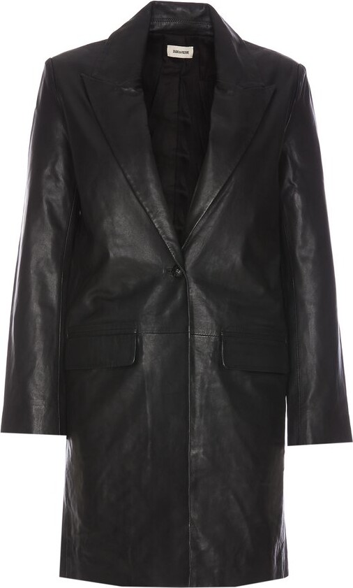 Zadig & Voltaire Monarque Leather Coat - ShopStyle