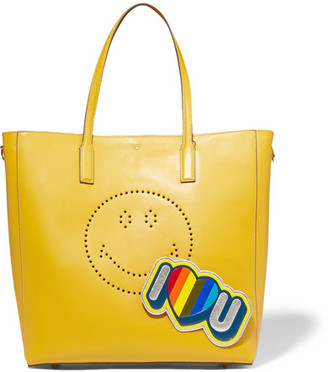 Anya Hindmarch I Love You Metallic Textured-Leather Sticker