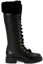 Thumbnail for your product : Aquatalia Joslyn Knee-High Faux Fur-Trimmed Leather Boots