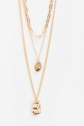 Nasty Gal Womens Layered Charm Necklace