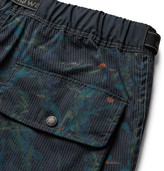 Thumbnail for your product : and wander Belted Printed Coolmax Seersucker Shorts