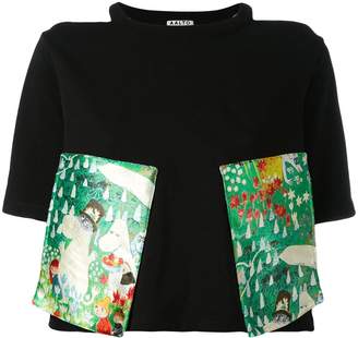 Aalto cut-out shoulders cropped T-shirt