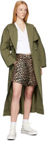 Thumbnail for your product : Ganni Khaki Canvas Trench Coat
