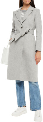 Claudie Pierlot Belted wool-blend felt coat