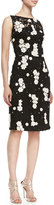 Thumbnail for your product : Garden of Eden Kalinka Sleeveless Floral Contrast Cocktail Sheath Dress, Midnight