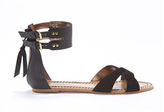 Thumbnail for your product : Twelfth St. By Cynthia Vincent | Laura Etched Suede And Leather Gladiator San...