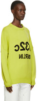 Thumbnail for your product : 032c Green Intarsia Logo Sweater