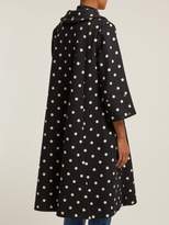 Thumbnail for your product : Saks Potts - Yvonne Single Breasted Polka Dot Wool Coat - Womens - Black White