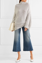Thumbnail for your product : Mother The Roller Cropped Mid-rise Wide-leg Jeans - Mid denim