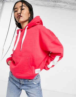 Calvin Klein Performance logo hoodie in red - ShopStyle