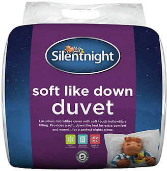 Silentnight Soft Like Down Anti-Allergy 13.5 Tog Duvet - Dbl