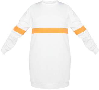 PrettyLittleThing Plus Neon Orange Sweat Dress