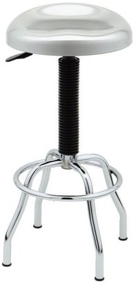 Seville Classics Contoured Pneumatic Stainless-Steel Work Stool