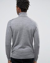 Thumbnail for your product : Paul Smith PS  Sweater with Roll Neck In Merino With Contrast Tipping Gray