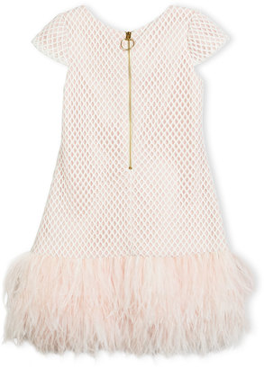 Zoë Ltd Cap-Sleeve Netted Shift Dress, Pink, Size 4-6X