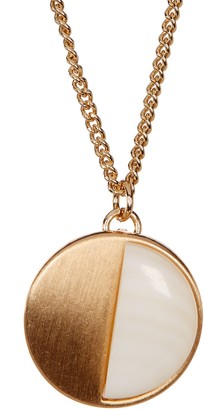 Stephan & Co Half Moon Stone Pendant Necklace