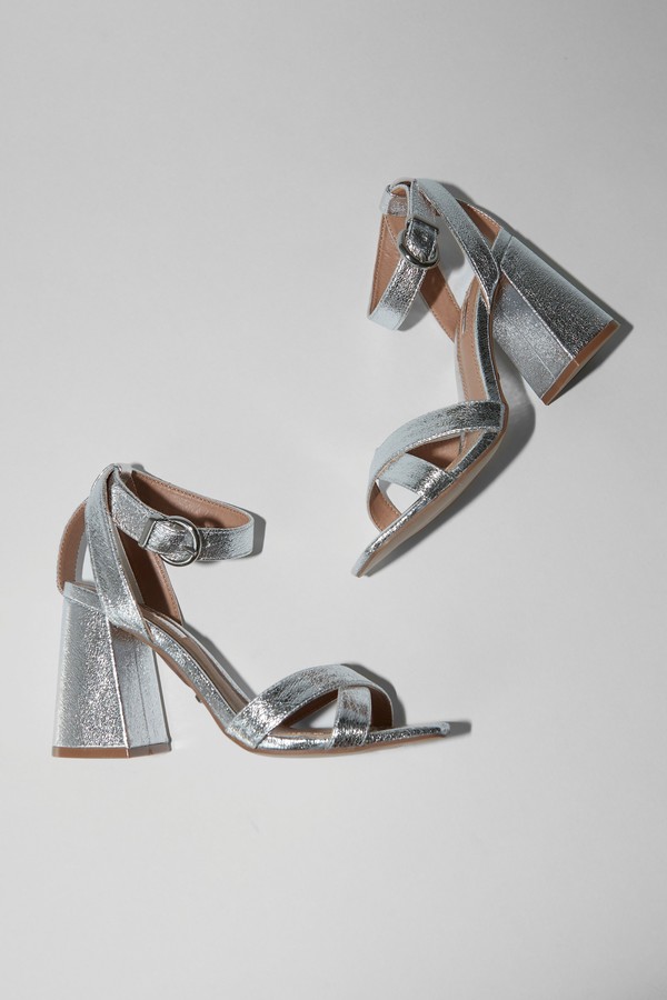 topshop silver heels