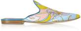 Thumbnail for your product : Emilio Pucci Lemon Satin Printed Flat Mules