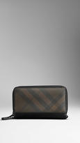 Thumbnail for your product : Burberry Smoked Check Travel Wallet