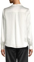 Thumbnail for your product : Eileen Fisher High-Back Satin Blouse