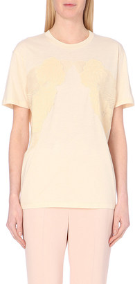 Stella McCartney Floral-Embroidered Cotton-Jersey T-Shirt - for Women