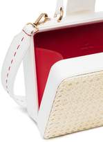 Thumbnail for your product : Mehry Mu white Fey large leather straw box bag