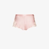 Thumbnail for your product : La Perla Maison lace trim silk shorts