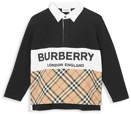 Burberry Little Boy's & Boy's Hamilton Cotton Rugby Shirt - ShopStyle