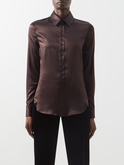 Silk Women's Brown Tops | Shop The Largest Collection | ShopStyle