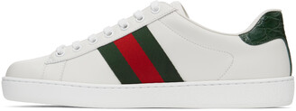 Gucci White & Green Ace Sneakers