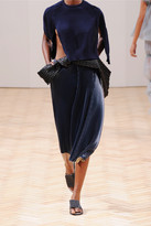 Thumbnail for your product : J.W.Anderson Pleated leather-effect neoprene tulip skirt