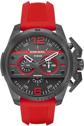 Diesel Men's Ironside Chronograph Silicone Strap Watch, 55mm