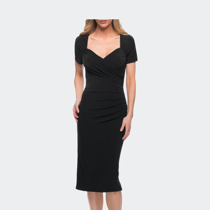 below the knee dresses with short sleeves