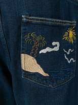 Thumbnail for your product : Our Legacy embroidered pocket jeans